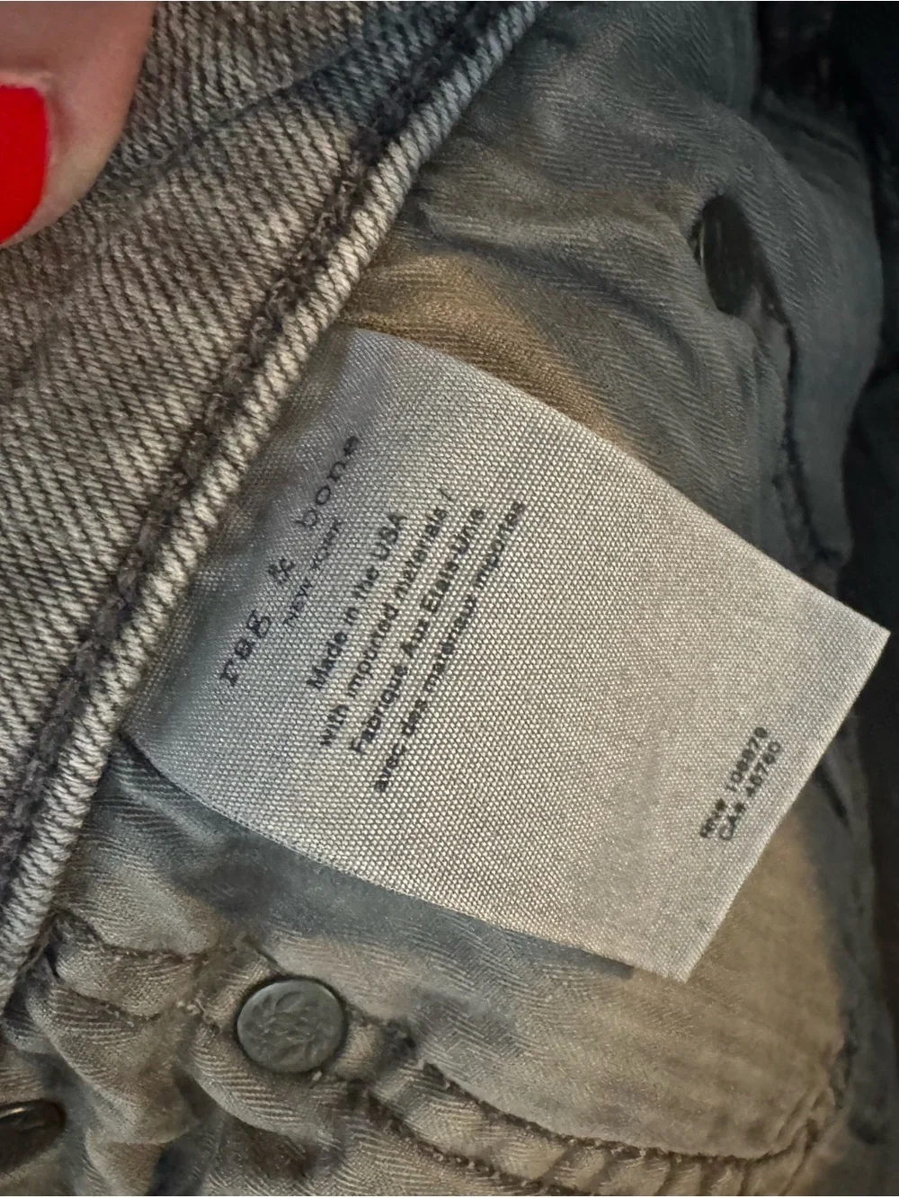 rag & bone Men's Slim Straight Jeans in Charcoal